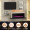 Ultra-Thin Electric Fireplace with Decorative Crystals and Smart APP Control